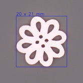 Roze Bloemvormige Houten Knoop Knopen KNP00028